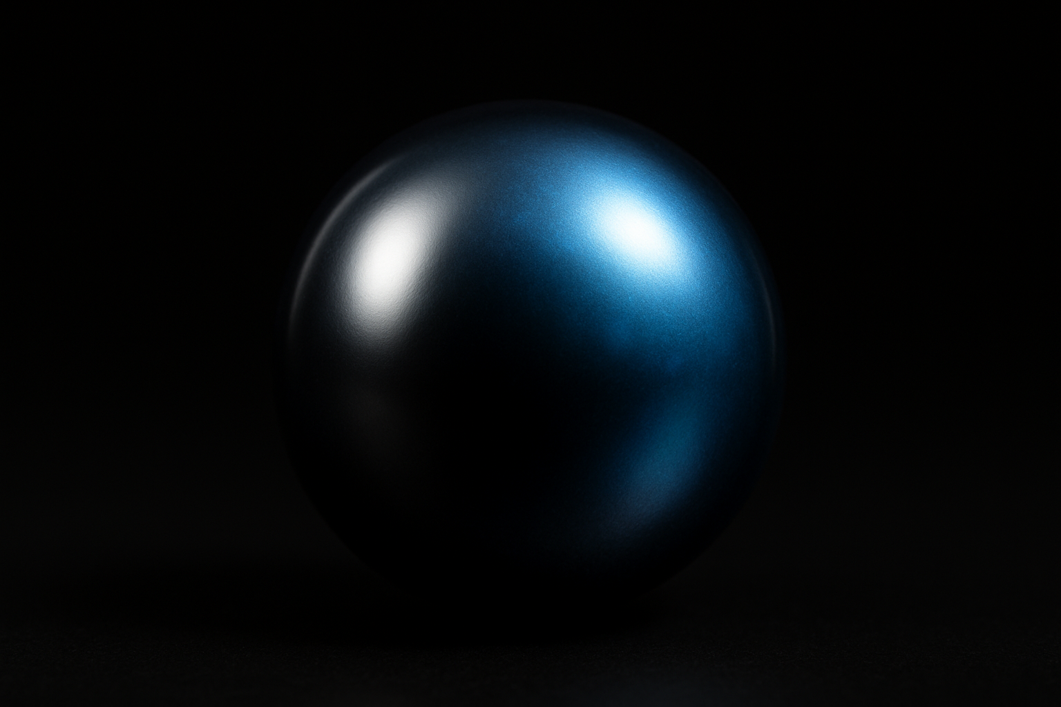 black and blue gradient pearl in black background 